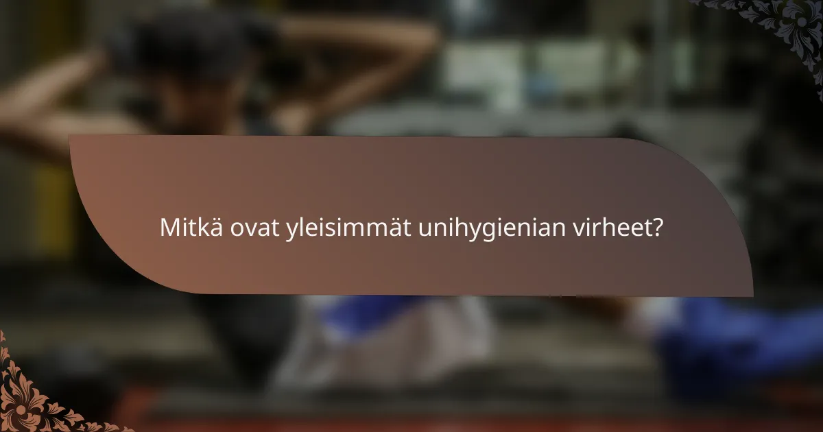 Mitkä ovat yleisimmät unihygienian virheet?